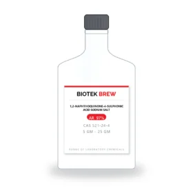 1,2-NAPHTHOQUINONE-4-SULPHONIC ACID SODIUM SALT - BioTek Brew laboratory chemical, CAS 521-24-4, pack sizes 5 gm - 25 gm