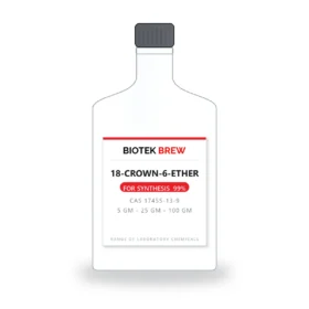18-CROWN-6-ETHER - BioTek Brew laboratory chemical, CAS 17455-13-9, pack sizes 5 gm - 25 gm - 100 gm
