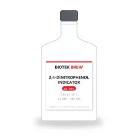 2,4-DINITROPHENOL INDICATOR - BioTek Brew laboratory chemical, CAS 51-28-5, pack sizes 25 gm - 100 gm