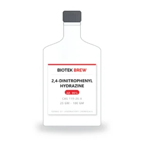 2,4-DINITROPHENYL HYDRAZINE - BioTek Brew laboratory chemical, CAS 119-26-6, pack sizes 25 gm - 100 gm