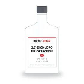 2,7-DICHLORO FLUORESCEINE - BioTek Brew laboratory chemical, CAS 76-54-0, pack sizes 5 gm - 10 gm