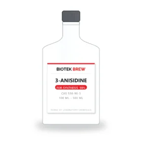 3-ANISIDINE - BioTek Brew laboratory chemical, CAS 536-90-3, pack sizes 100 ml - 500 ml