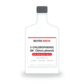 3-CHLOROPHENOL (M- Chloro phenol) - BioTek Brew laboratory chemical, CAS 108-43-0, pack sizes 25 gm - 100 gm - 500 gm