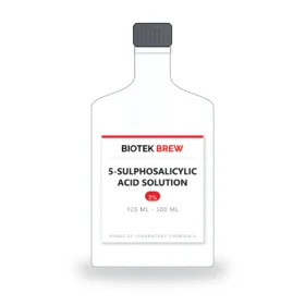 5-SULPHOSALICYLIC ACID SOLUTION - BioTek Brew laboratory chemical, pack sizes 125 ml - 500 ml