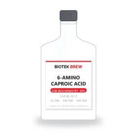 6-AMINO CAPROIC ACID - BioTek Brew laboratory chemical, CAS 60-32-2, pack sizes 25 gm - 100 gm - 500 gm