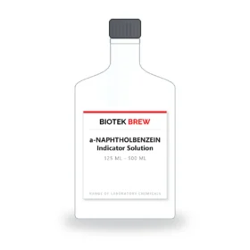 a-NAPHTHOLBENZEIN Indicator Solution - BioTek Brew laboratory chemical, pack sizes 125 ml - 500 ml
