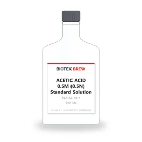 ACETIC ACID 0.5M (0.5N) Standard Solution - BioTek Brew laboratory chemical, CAS 64-19-7, pack sizes 500 ml