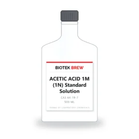ACETIC ACID 1M (1N) Standard Solution - BioTek Brew laboratory chemical, CAS 64-19-7, pack sizes 500 ml