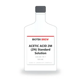 ACETIC ACID 2M (2N) Standard Solution - BioTek Brew laboratory chemical, CAS 64-19-7, pack sizes 500 ml
