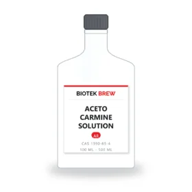 ACETO CARMINE SOLUTION - BioTek Brew laboratory chemical, CAS 1390-65-4, pack sizes 100 ml - 500 ml