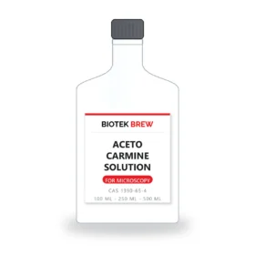 ACETO CARMINE SOLUTION - BioTek Brew laboratory chemical, CAS 1390-65-4, pack sizes 100 ml - 250 ml - 500 ml