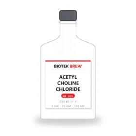 ACETYL CHOLINE CHLORIDE - BioTek Brew laboratory chemical, CAS 60-31-1, pack sizes 5 gm - 25 gm - 100 gm