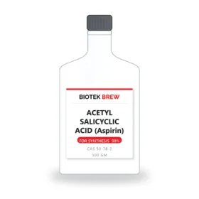 ACETYL SALICYCLIC ACID (Aspirin) - BioTek Brew laboratory chemical, CAS 50-78-2, pack sizes 500 gm