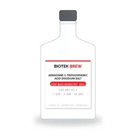 ADENOSINE-5-TRIPHOSPHORIC ACID DISODIUM SALT - BioTek Brew laboratory chemical, CAS 987-65-5, pack sizes 1 gm - 5 gm - 25 gm