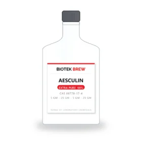 AESCULIN - BioTek Brew laboratory chemical, CAS 66778-17-4, pack sizes 5 gm - 25 gm - 5 gm - 25 gm