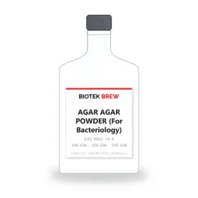 AGAR AGAR POWDER (For Bacteriology) - BioTek Brew laboratory chemical, CAS 9002-18-0, pack sizes 100 gm - 250 gm - 500 gm