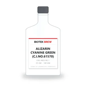 ALIZARIN CYANINE GREEN (C.I.NO.61570) - BioTek Brew laboratory chemical, CAS 4403-90-1, pack sizes 25 gm - 100 gm