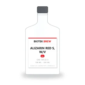 ALIZARIN RED S, W/V - BioTek Brew laboratory chemical, CAS 130-22-3, pack sizes 100 ml - 500 ml