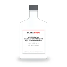 ALUMINIUM AAS STANDARD SOLUTION (1000 mg/l Al in Diluted HNO3) - BioTek Brew laboratory chemical, CAS 7429-90-5