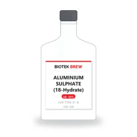 ALUMINIUM SULPHATE (18-Hydrate) - BioTek Brew laboratory chemical, CAS 7784-31-8, pack sizes 500 gm