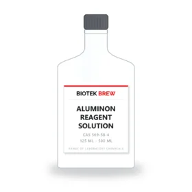 ALUMINON REAGENT SOLUTION - BioTek Brew laboratory chemical, CAS 569-58-4, pack sizes 125 ml - 500 ml