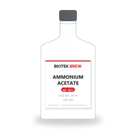 AMMONIUM ACETATE - BioTek Brew laboratory chemical, CAS 631-61-8, pack sizes 500 gm