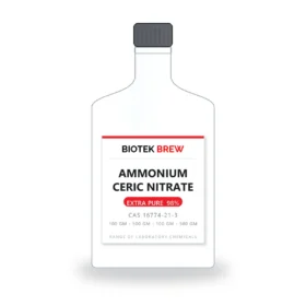 AMMONIUM CERIC NITRATE - BioTek Brew laboratory chemical, CAS 16774-21-3, pack sizes 100 gm - 500 gm - 100 gm - 500 gm