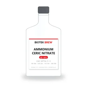 AMMONIUM CERIC NITRATE - BioTek Brew laboratory chemical, CAS 16774-21-3, pack sizes 100 gm - 500 gm - 100 gm - 500 gm