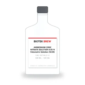 AMMONIUM CERIC NITRATE SOLUTION 0.05 N Volumetric Solution (N/20) - BioTek Brew laboratory chemical, CAS 16774-21-3