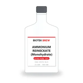 AMMONIUM REINECKATE (Monohydrate) - BioTek Brew laboratory chemical, CAS 13573-16-5, pack sizes 25 gm - 100 gm