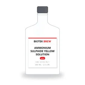 AMMONIUM SULPHIDE YELLOW SOLUTION - BioTek Brew laboratory chemical, CAS 12135-76-1, pack sizes 500 ml - 2.5 Ltr.
