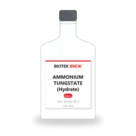 AMMONIUM TUNGSTATE (Hydrate) - BioTek Brew laboratory chemical, CAS 12028-48-7, pack sizes 100 gm
