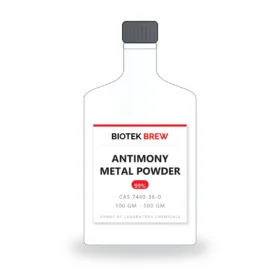 ANTIMONY METAL POWDER - BioTek Brew laboratory chemical, CAS 7440-36-0, pack sizes 100 gm - 500 gm