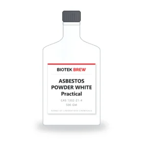 ASBESTOS POWDER WHITE Practical - BioTek Brew laboratory chemical, CAS 1332-21-4, pack sizes 500 gm