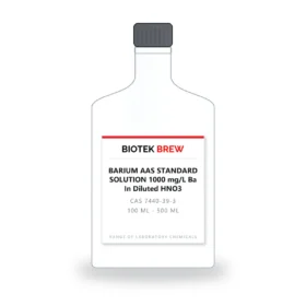 BARIUM AAS STANDARD SOLUTION 1000 mg/L Ba In Diluted HNO3 - BioTek Brew laboratory chemical, CAS 7440-39-3