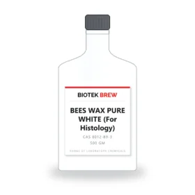 BEES WAX PURE WHITE (For Histology) - BioTek Brew laboratory chemical, CAS 8012-89-3, pack sizes 500 gm