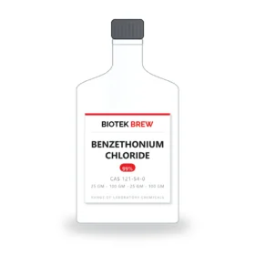 BENZETHONIUM CHLORIDE - BioTek Brew laboratory chemical, CAS 121-54-0, pack sizes 25 gm - 100 gm - 25 gm - 100 gm
