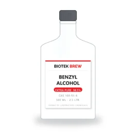 BENZYL ALCOHOL - BioTek Brew laboratory chemical, CAS 100-51-6, pack sizes 500 ml - 2.5 Ltr.