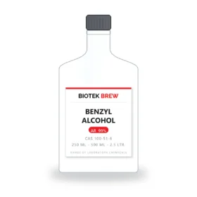 BENZYL ALCOHOL - BioTek Brew laboratory chemical, CAS 100-51-6, pack sizes 250 ml - 500 ml - 2.5 Ltr.