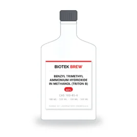 BENZYL TRIMETHYL AMMONIUM HYDROXIDE IN METHANOL (TRITON B) - BioTek Brew laboratory chemical, CAS 100-85-6