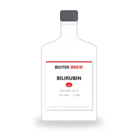 BILIRUBIN - BioTek Brew laboratory chemical, CAS 635-65-4, pack sizes 100 mg - 1 gm