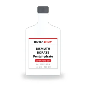 BISMUTH BORATE Pentahydrate - BioTek Brew laboratory chemical, CAS 37233-77-5, pack sizes 100 gm - 500 gm