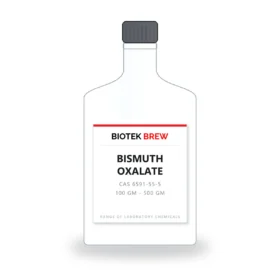 BISMUTH OXALATE - BioTek Brew laboratory chemical, CAS 6591-55-5, pack sizes 100 gm - 500 gm