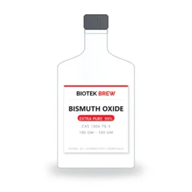 BISMUTH OXIDE - BioTek Brew laboratory chemical, CAS 1304-76-3, pack sizes 100 gm - 500 gm