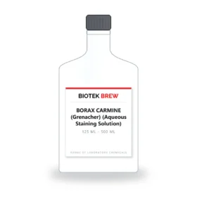 BORAX CARMINE (Grenacher) (Aqueous Staining Solution) - BioTek Brew laboratory chemical, pack sizes 125 ml - 500 ml