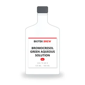 BROMOCRESOL GREEN AQUEOUS SOLUTION - BioTek Brew laboratory chemical, CAS 76-60-8, pack sizes 125 ml - 500 ml