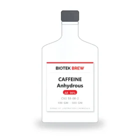 CAFFEINE Anhydrous - BioTek Brew laboratory chemical, CAS 58-08-2, pack sizes 100 gm - 500 gm
