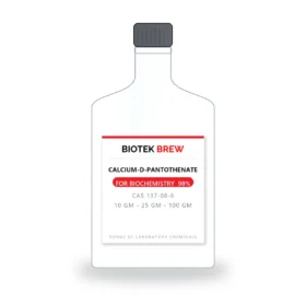 CALCIUM-D-PANTOTHENATE - BioTek Brew laboratory chemical, CAS 137-08-6, pack sizes 10 gm - 25 gm - 100 gm