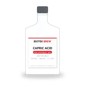 CAPRIC ACID - BioTek Brew laboratory chemical, CAS 334-48-5, pack sizes 250 ml - 500 ml - 2.5 Ltr.