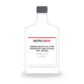 CARBOXY METHYL CELLULOSE SODIUM SALT (High Viscosity) (400 - 800 Cps) - BioTek Brew laboratory chemical, CAS 9004-32-4